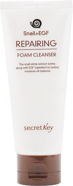 Пенка для умывания с муцином улитки Secret Key Snail + EGF Repairing Foam Cleanser